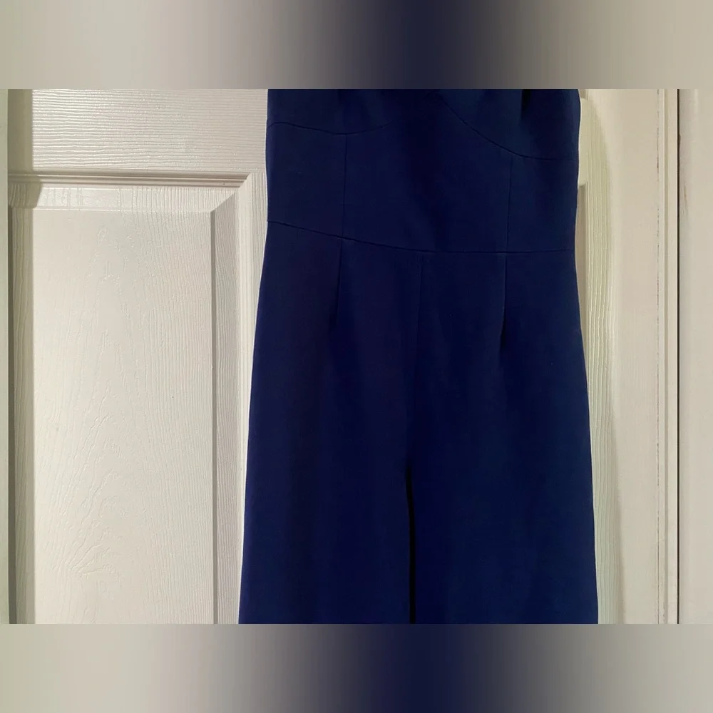 Nicole Miller‎ Artelier Elegant Navy Jumpsuit With White Buttons Size 4